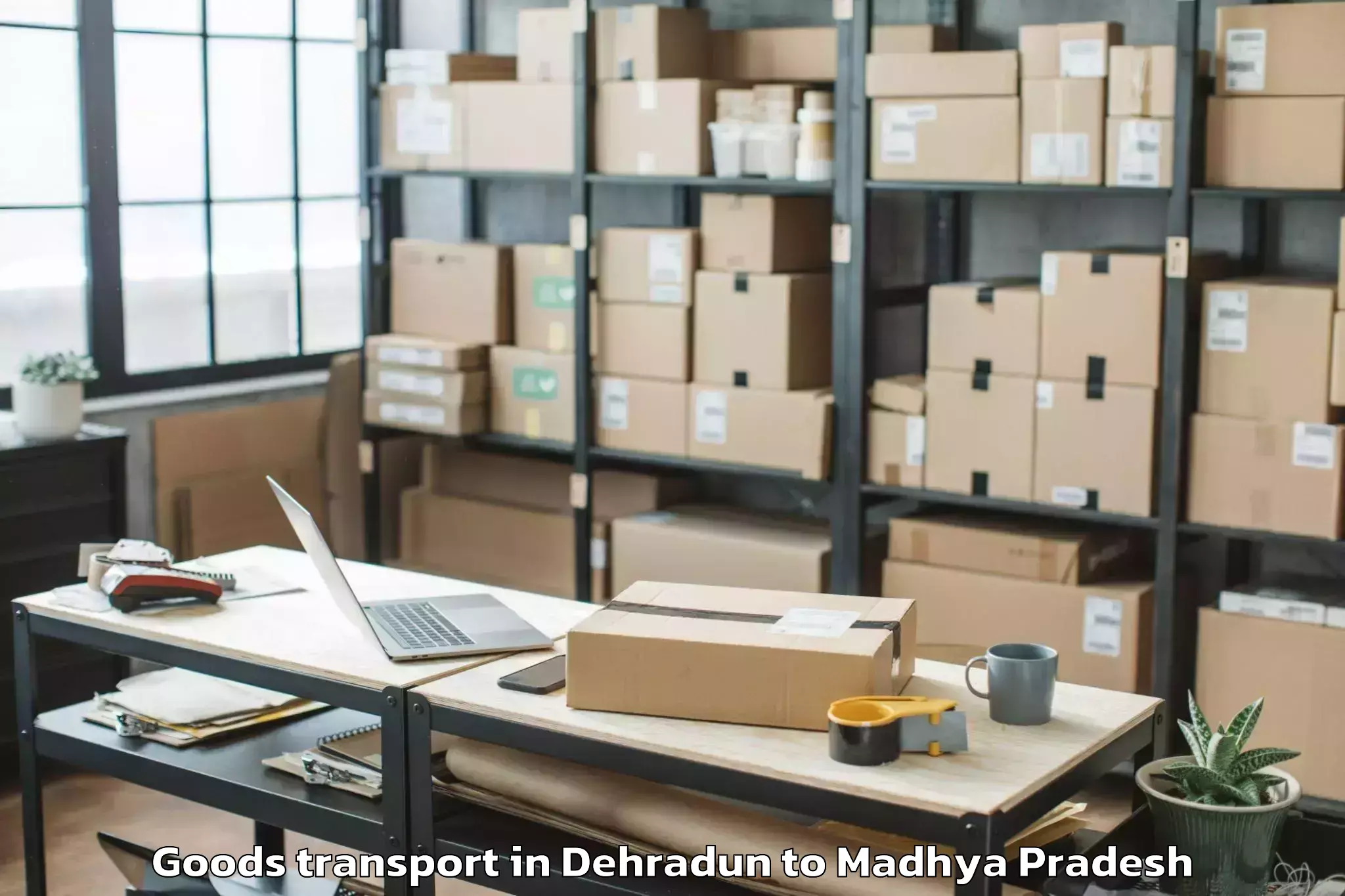 Book Dehradun to Malhargarh Goods Transport Online